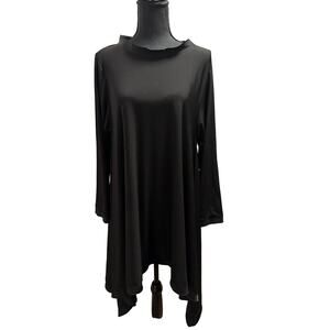 Planet by Lauren G Microfiber Boho Matte Jersey Tunic - Size 2 (10 -14)